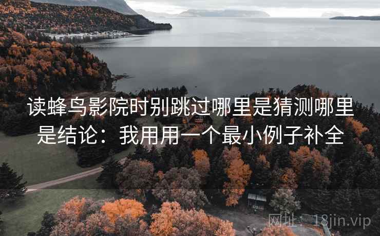 读蜂鸟影院时别跳过哪里是猜测哪里是结论：我用用一个最小例子补全
